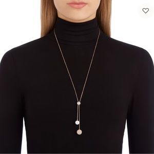 Swarovski Forward Y Rose Gold Necklace